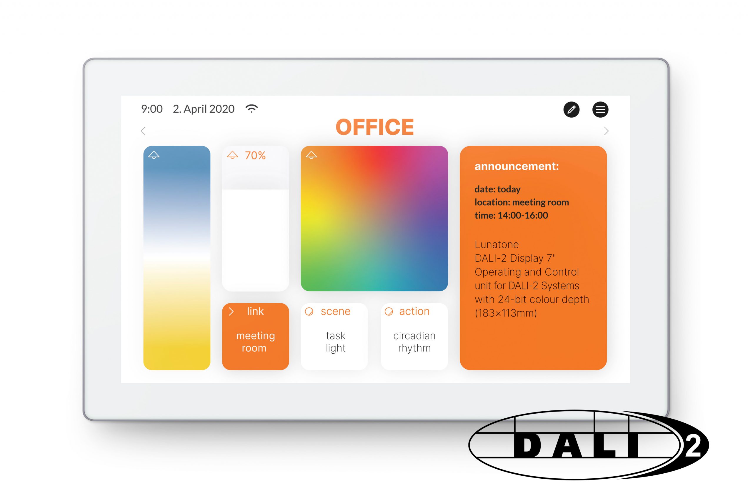 lunatone-dali-2-display-7-zoll-touch-panel-wlan-dali image 1