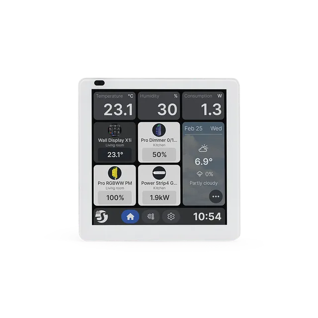shelly-wall-display-x1i-touchscreen-silber-mit-lichtsteuerung image 1