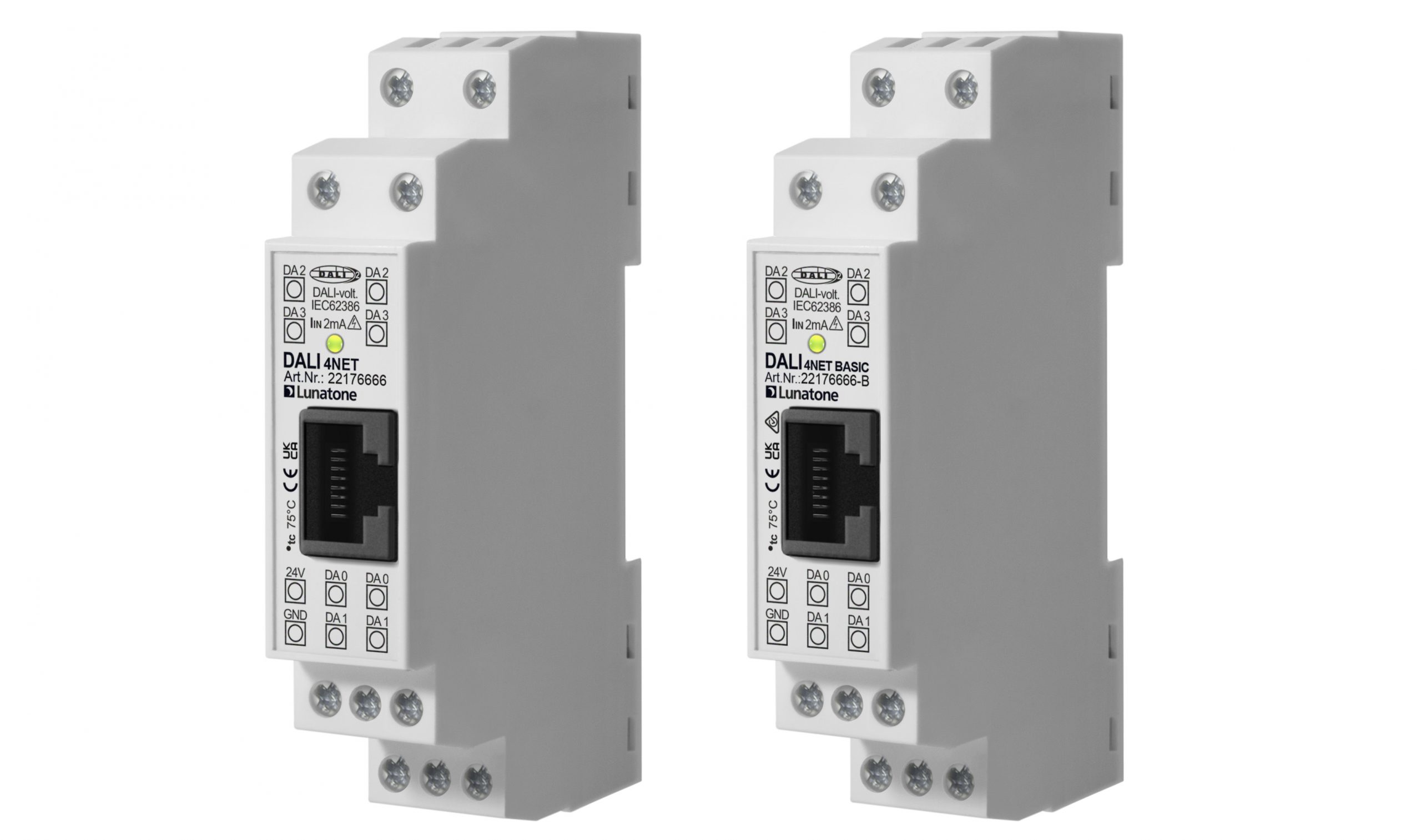 lunatone-dali-4net-hutschienen-modul-4-linien-ethernet-modbus image 1