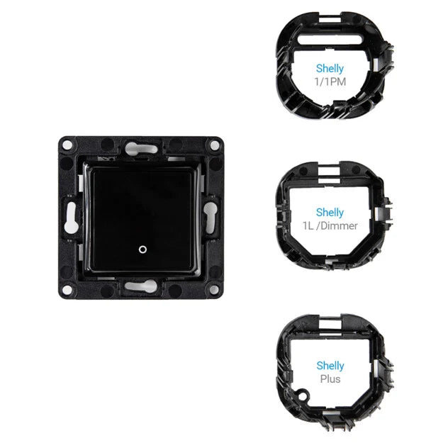 shelly-wall-switch-1-button-wandschalter-schwarz-relay-halter image 2