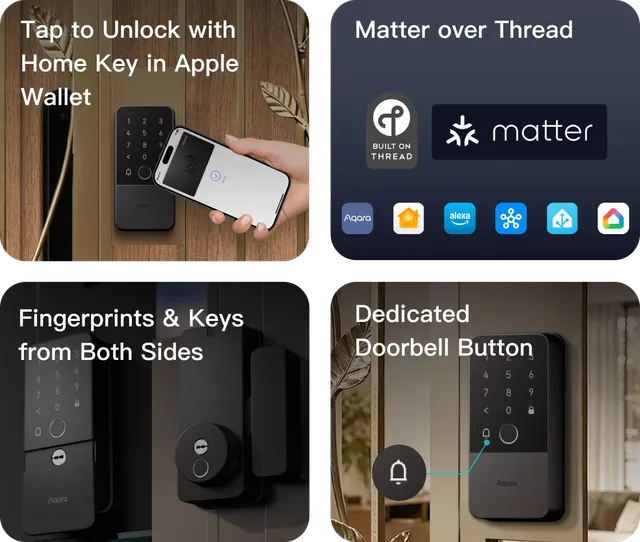 aqara-smart-lock-u500-gartentor-schloss-fingerabdruck-beidseitig image 1