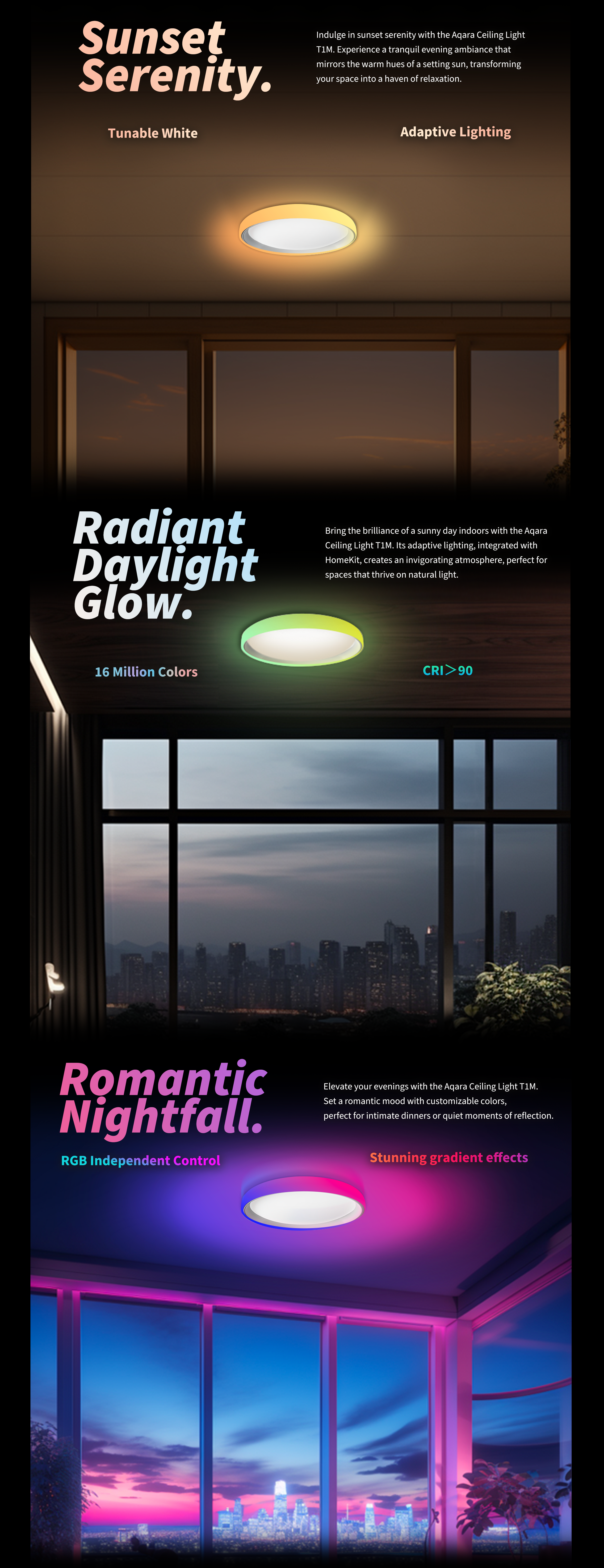 aqara-lighting-t-t1m-ceiling-light-led-deckenleuchte-dimmbar image 3