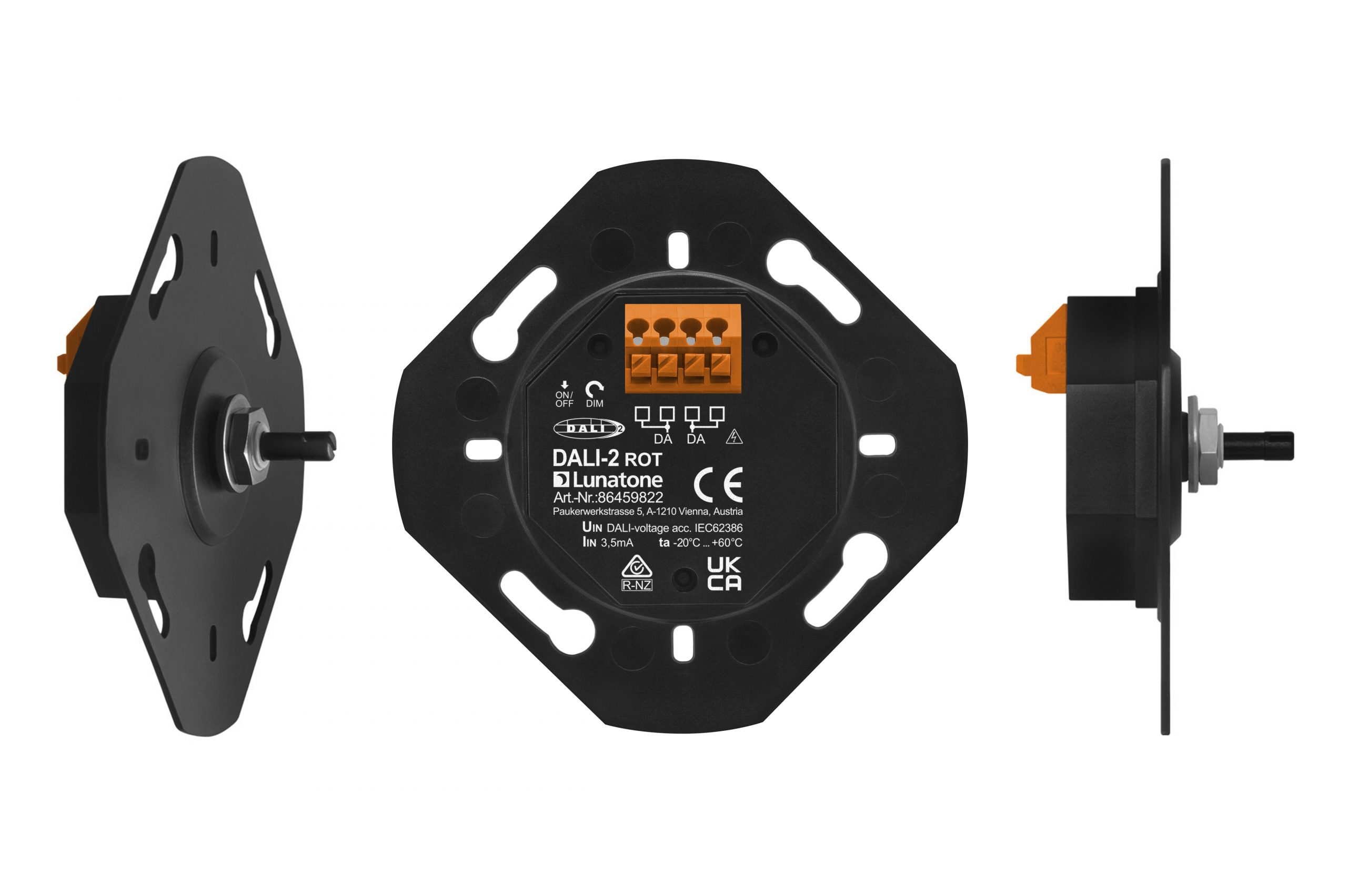 lunatone-dali-2-rot-dreh-dimmer-schalterprogramm-unterputz image 2