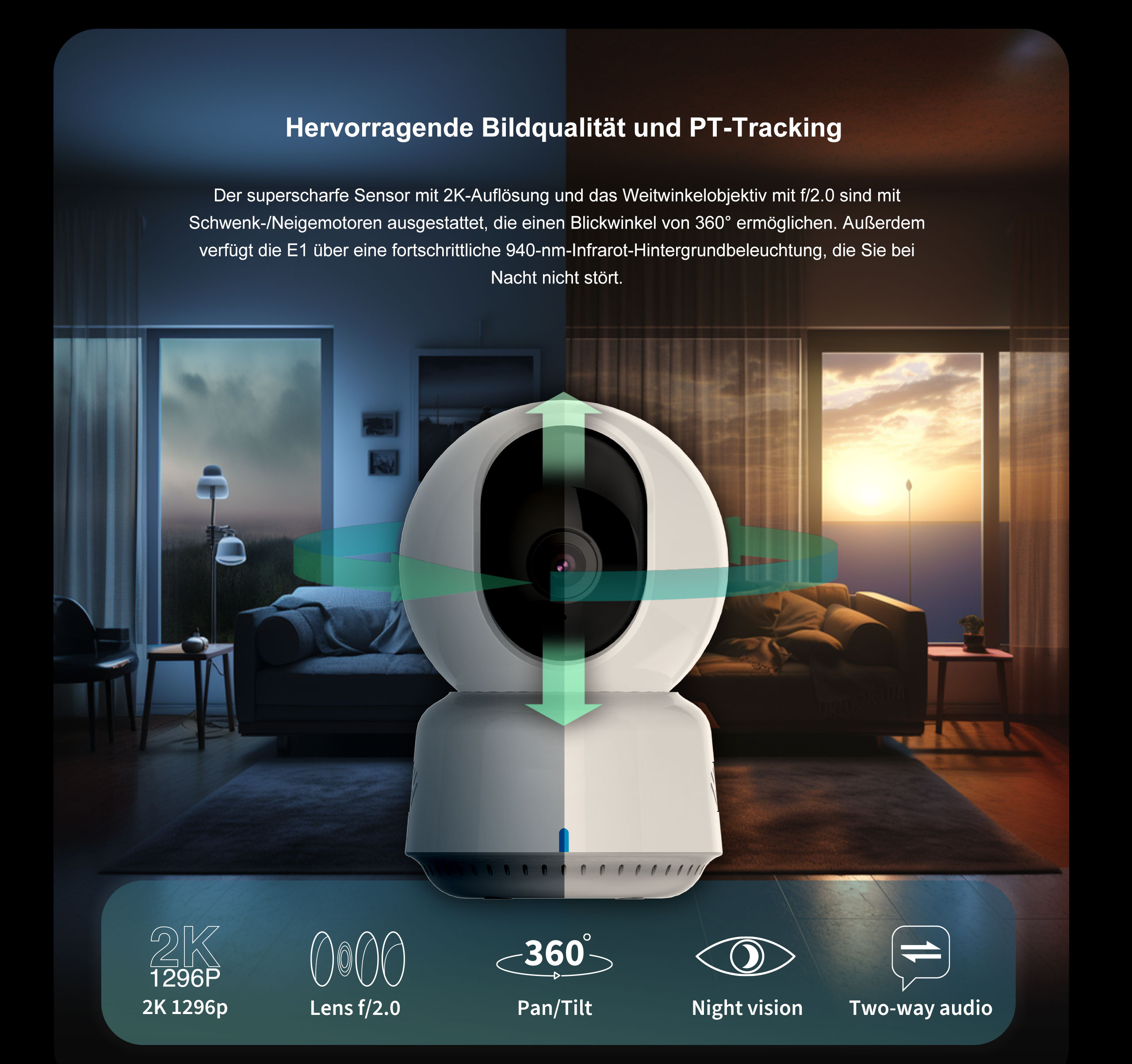 aqara-camera-g-series-e1-wlan-berwachungskamera-2k-schwenkbar image 3