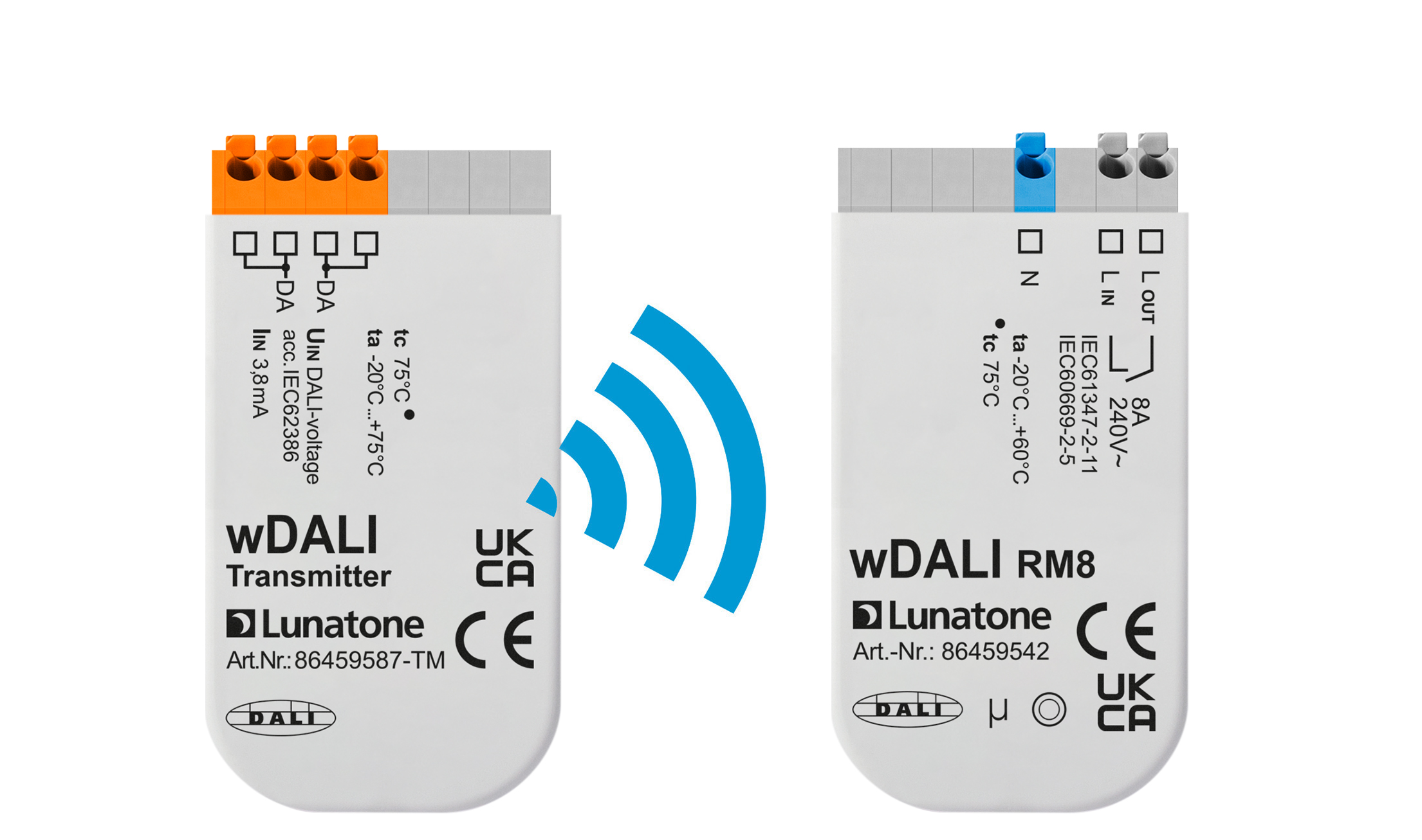 lunatone-wdali-rm8-funk-relais-set-sender-empf-nger-300m image 1