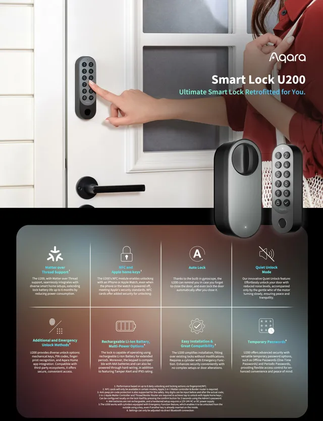 aqara-smart-lock-u-series-u200-smartes-t-rschloss-mit-fingerabdruck image 1