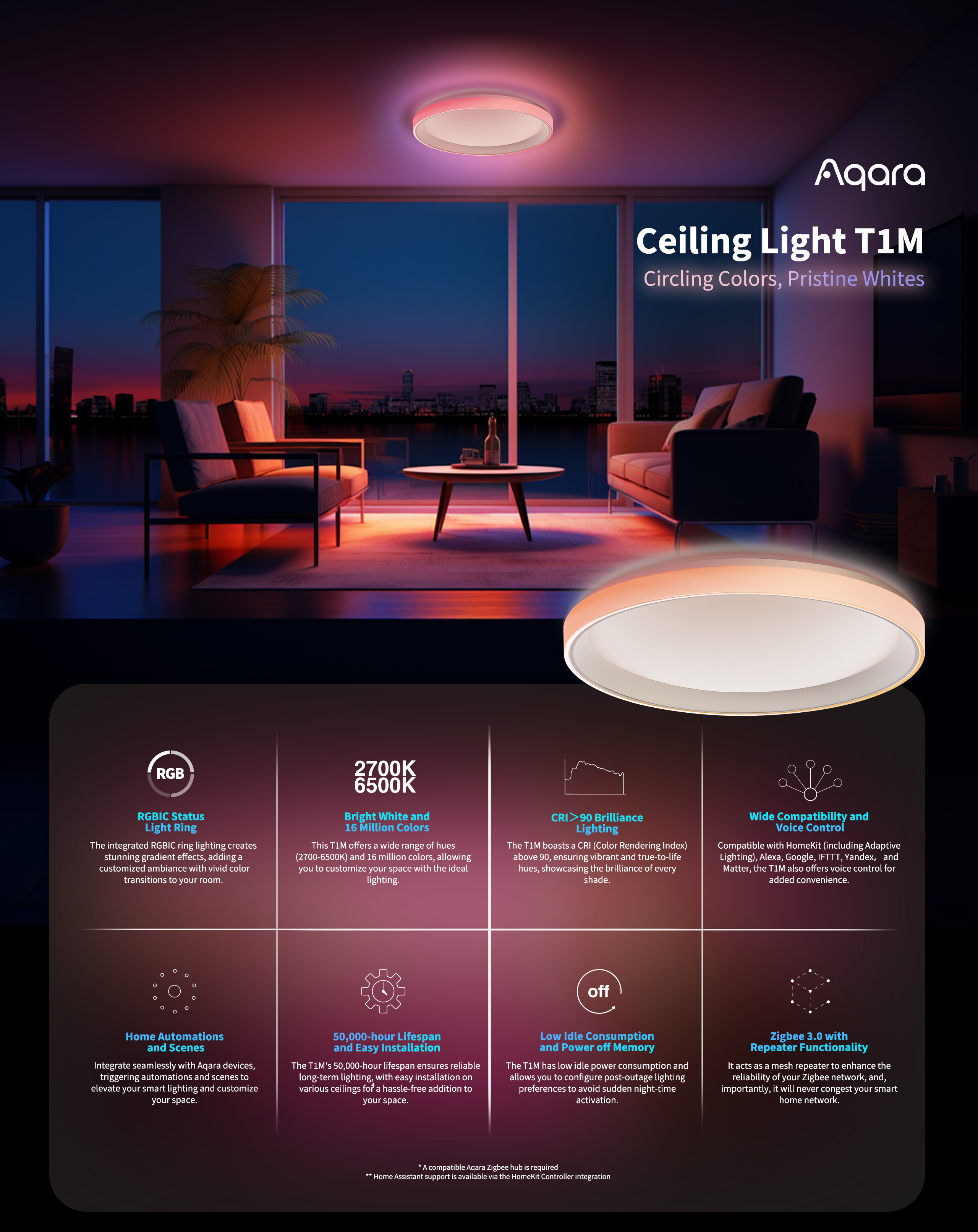 aqara-t1m-deckenleuchte-led-smart-rgb-dimmbar image 2