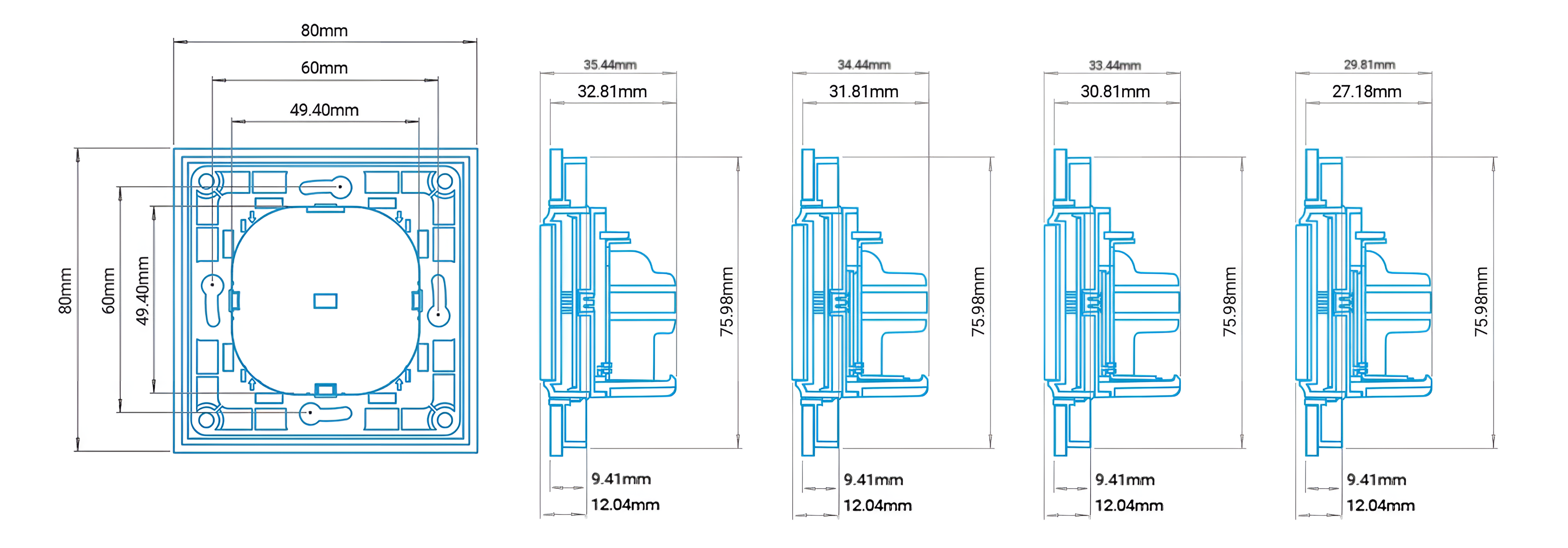 shelly-wall-switch-1-button-wandschalter-schwarz-relay-halter image 3