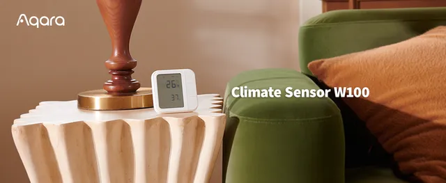 aqara-climate-sensor-w100-thermostat-display-matter image 1