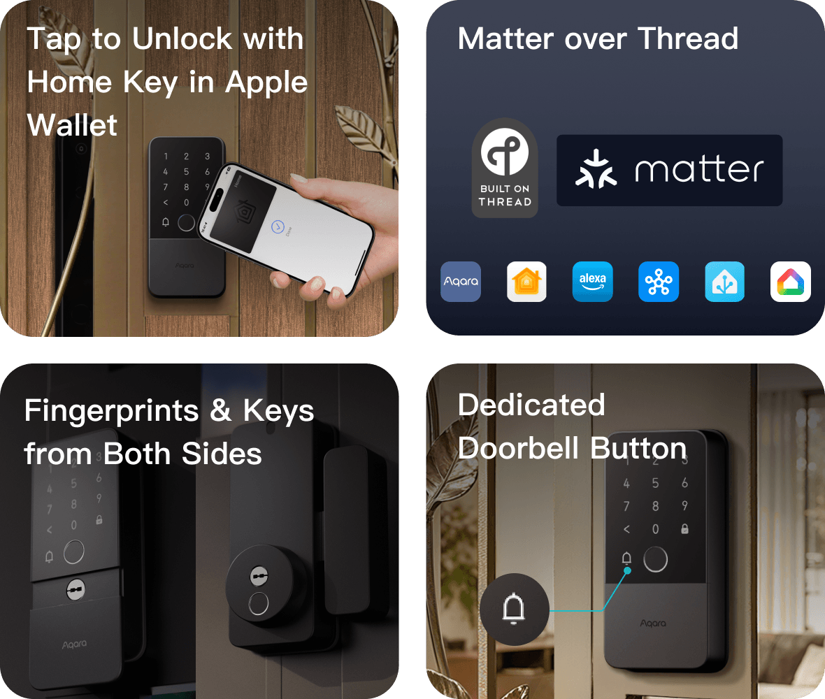 aqara-smart-lock-u500-gartentor-schloss-fingerabdruck-beidseitig image 1